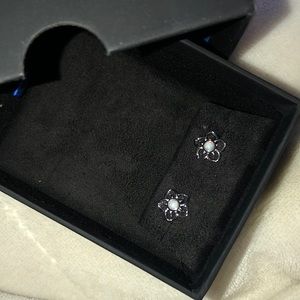 Opal floral stud earrings